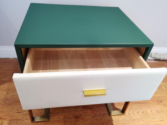 Design Nacht Tisch Konsole Deko Metall Glanz Tische Konsolen Schlaf Zimmer