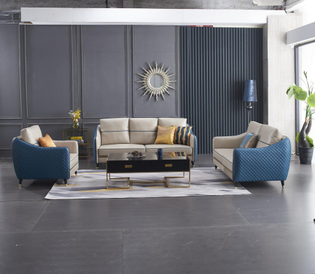 Design Klassiker Chesterfield Big xxl 3 Sitzer Couch Leder Textil Sofas