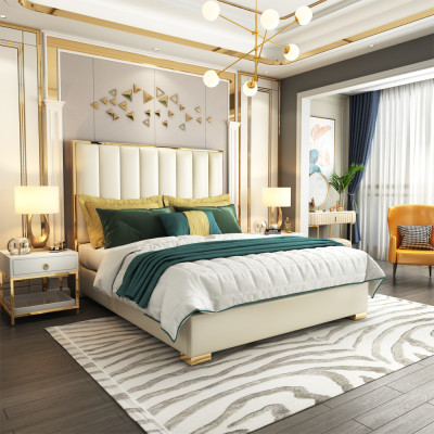 Luxus Schlafzimmer Möbel Bett 2x Nachttisch Set Betten Hotel Möbel 3tlg.