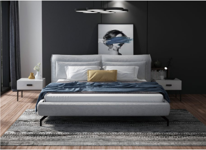 Italienische Designer Möbel Bett Doppel Schlazimmer 180x200cm Leder