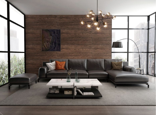 Garnitur Sofa Designer Couch Ecksofa mit Hocker Polster Wohnlandschaft