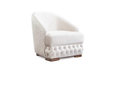 Sessel 1 Sitzer Weiß Chesterfield Relax Italienische Möbel Einrichtung