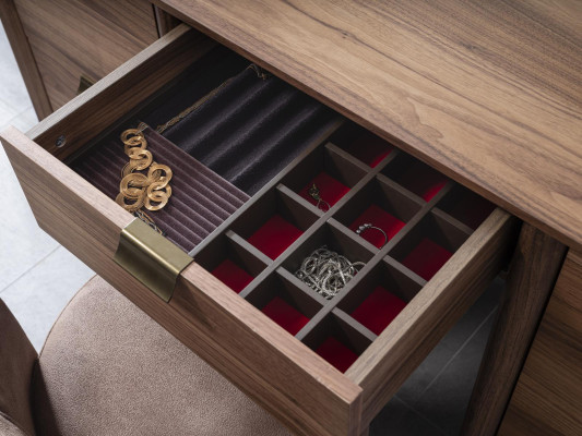 Schlafzimmer Glas Schrank Nachttisch Kommode Hocker Komplettes Set 6tlg. Holz