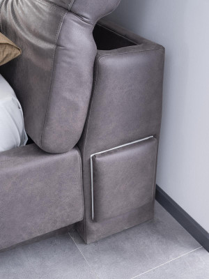 Bett Design Doppelbett Material Holz Betten Polster Schlafzimmer Möbel 160x200