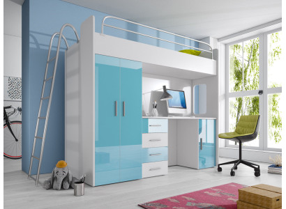 DOPPELSTOCKBETT STOCKBETT ETAGENBETT + SCHREIBTISCH Schrank Betten Kinderzimmer