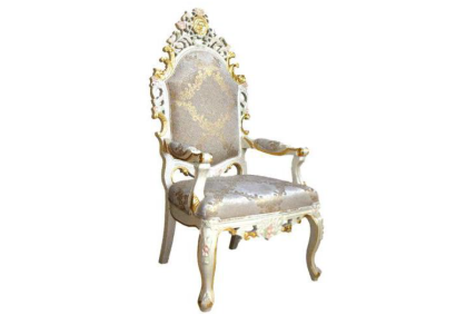Stuhl Thron Sessel Set Esszimmer Holz Designer Antik Stil Barock Rokoko