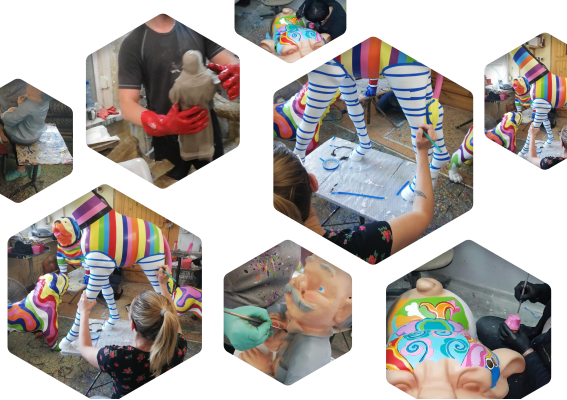 Moderne Dekoration Abstrakte Figur Figuren Abstrakt Statuen Skulptur Pferd Neu