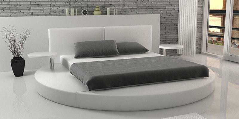 Rundes Bett Moderne Design Luxus Polster Rund Betten Textil Stoff