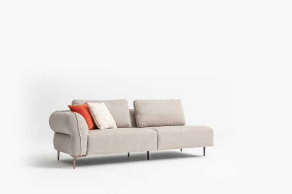 Sofa 3 Sitzer Beige Modern Design Luxus Wohnzimmer Couch Möbel