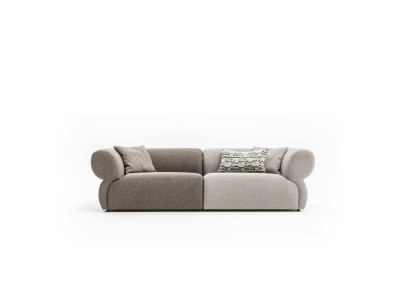Sofa Luxus 3 Sitzer Grau Polstersofa Wohnzimmer Dreisitzer Couchen 250cm