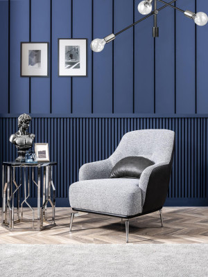 Modern Garnitur Sofa 3 Sitz Sessel Dreisitzer Stoff Grau Modern Polyester