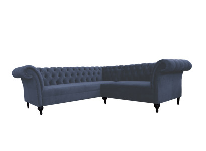 Chesterfield Ecksofa Eckcouch Designer Sofa Couch Samt Ledersofa SLIII Sofa №98