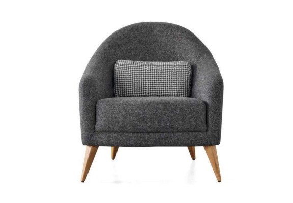 Designer weiche sessel grau farbe luxus Wohnzimmer Polster Textil Lounge Club