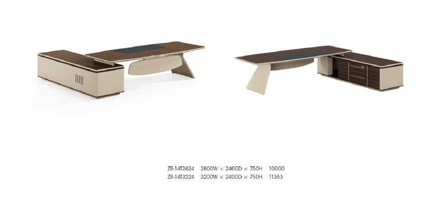 Design Eckschreibtisch Büro Einrichtung Chef Zimmer Möbel Tisch Büromöbel neu