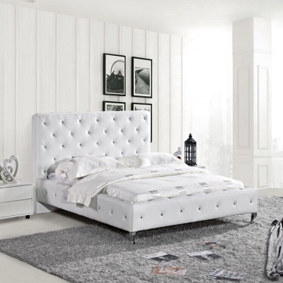 Chesterfield Bett Design Schlafzimmer Englisches Betten 140x200cm Textil Polster