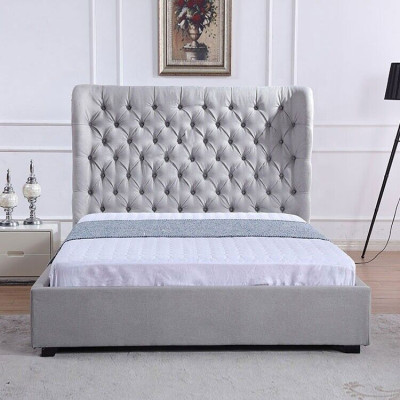 Bett Chesterfield Polsterbett Luxus Schlafzimmer Design Betten Textil Leder Neu