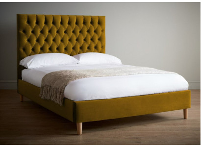 Chesterfield Design Polster Englisches 140/160/180x200 Betten Doppelbett Gelb
