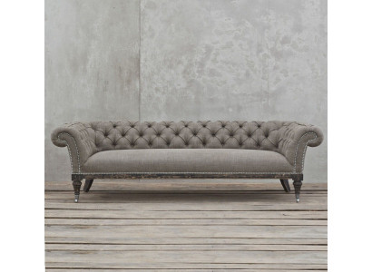 Chesterfield Sofa Couch Polster Stoff Leder Couchen Polster Garnitur 4 Sitzers