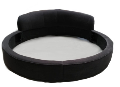 Rundes Bett Moderne Design Luxus Polster Rund Betten Textil Stoff Rundbetten neu