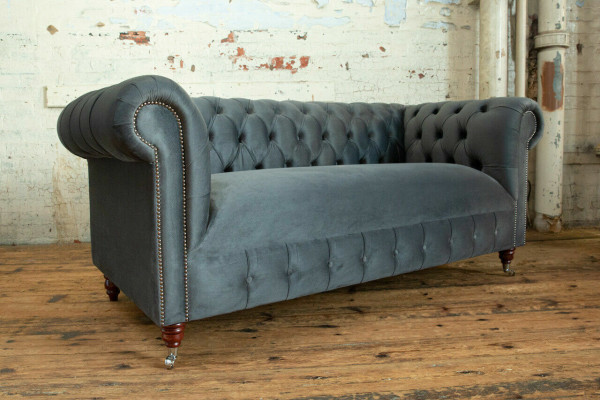 Moderner grauer Dreisitzer Luxus Wohnzimmer 3-Sitzer Sofa