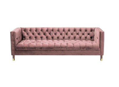 Chesterfield Sofa Rosa Möbel 4 sitzer Sofas Textil Stoff Couchen xxl big 230cm