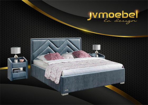 Bett Textil Schlafzimmer Design Möbel Modern Luxus Betten Bettgestell Stoff Neu