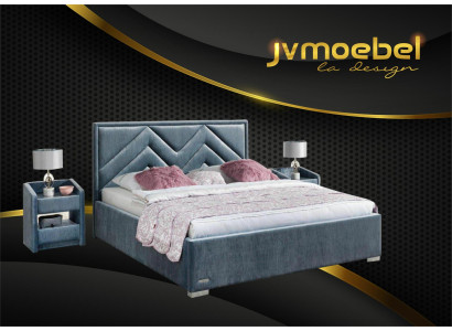 Bett Textil Schlafzimmer Design Möbel Modern Luxus Betten Bettgestell Stoff Neu