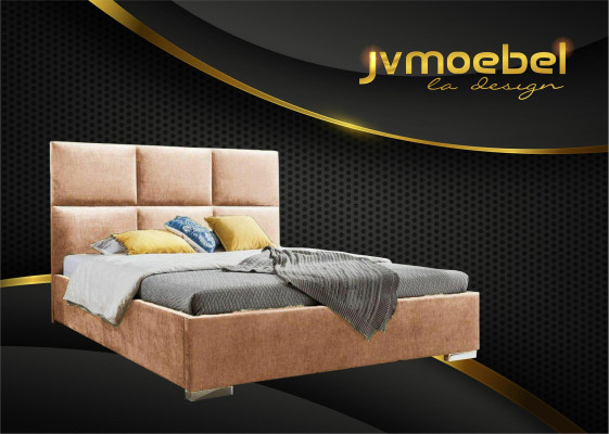 Moderne Schlafzimmer Betten Textil Bett Stoff Chesterfield 180x200 Doppelbett