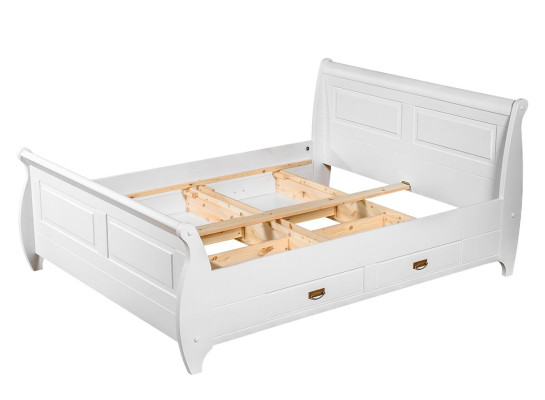 Landhaus Stil Luxus Bett Doppelbett Doppelbetten Weiß Betten Schlafzimmer