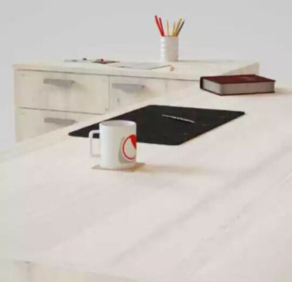 Luxuriöses Büro-Set im eleganten modernen Stil aus hochwertigem Holz 