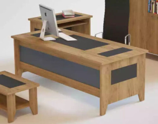 Hochwertiges, elegantes Büro-Set im modernen Stil aus stabilem Holz