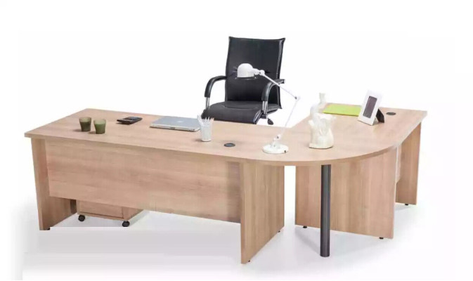 Eckschreibtisch Tisch Möbel Kommode Büro Einrichtung Praxis Kanzlei Möbel 3tlg