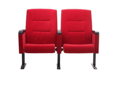 Sessel Art Deco Sessel Sofa 1 Sitzer für Theater Design Luxus Rot Textil Neu