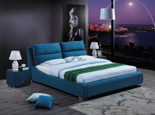 Design Lederbett Schlafzimmer 3tlg. Set 2x Nachttisch Luxus Betten Möbel