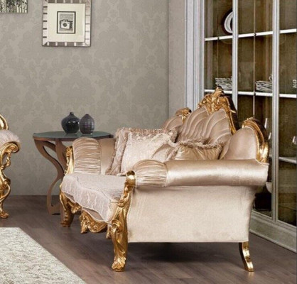 Luxus Sofagarnitur 3+3 Sitzer Couchtisch Garnitur Set Sofa Sessel Sofas 2tlg.