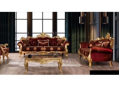 Sofagarnitur 3+3 Sitzer Luxus Set Dreisitzer Garnitur Sofas Stoff Barock Gruppe