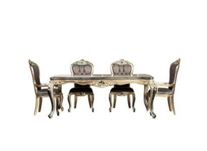 Klassischer Esstisch Tisch Barock Tische Esstische Holztisch 208x108 cm