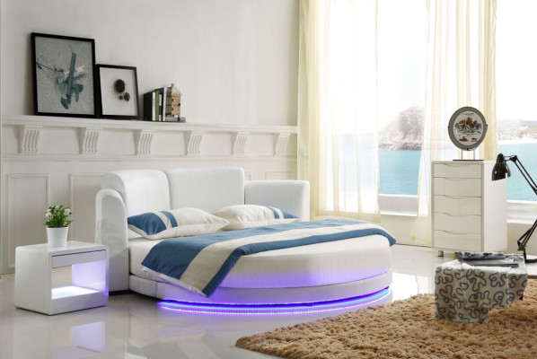 Bett Rund Betten Doppel Luxus Schlafzimmer Möbel Rundes Hotel Gestell