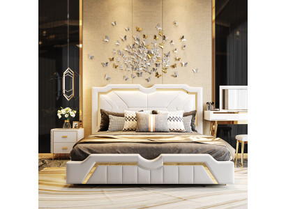 Design Bett Polster Luxus Doppel Hotel Betten Ehe 180x200cm Schlaf