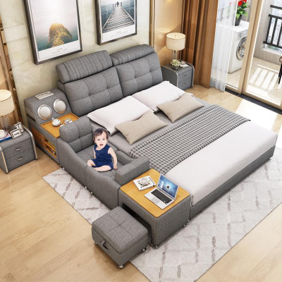 Bettgestell Betten 180x200cm Hotel Multifunktion Bett Doppelbetten