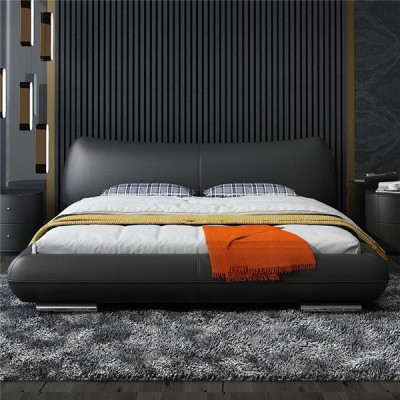 Betten Textil Leder Hotel Luxus Samt Polster Stoff Designer Bett Schlafzimmer