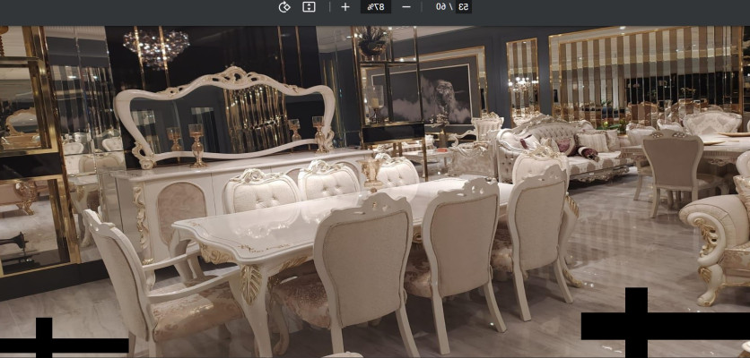 Set 8x Stühle Esszimmerstuhl Stuhl Set Holz Luxus Esszimmer Stil Barock Gruppe