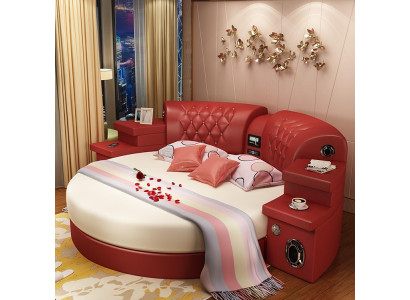 Rundes Bett Rund Betten Multifunktion Hotel Polster Led Regal Kingsize