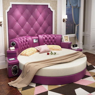 Rundes Bett Rund Betten Multifunktion Hotel Polster Led Regal Kingsize