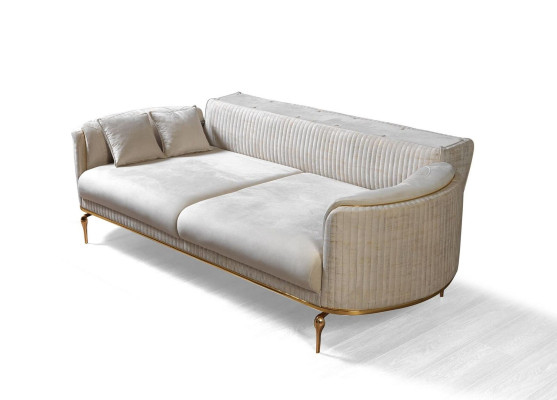 Modernes Wohnzimmer Sofa Luxus weiß Sofas Gepolstert Sitz 3 Sitzer