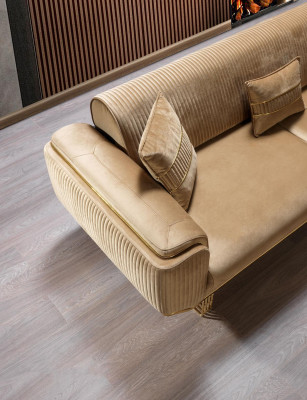 Sofa Set 3+3+1 Sitz Modern Sofagarnitur Wohnzimmer Luxus Garnitur Neu