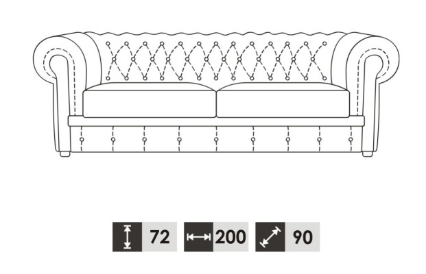 Sofa 3 Sitzer Chesterfield Design Relax Sofas Polster Moderne Couchen