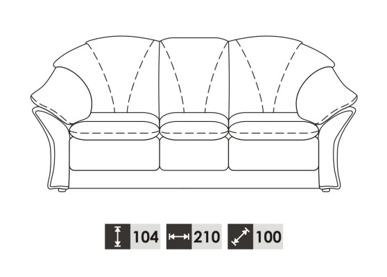 Design Relax Sofas Couch Polster Dreisitzer Couchen Kunstleder Sofa
