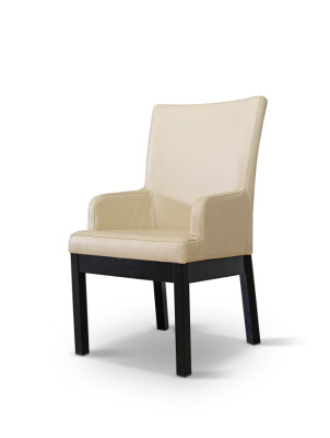 Design Sessel Polster Set 2x Stuhl Holz 100% Leder Stühle Gastro Esszimmer