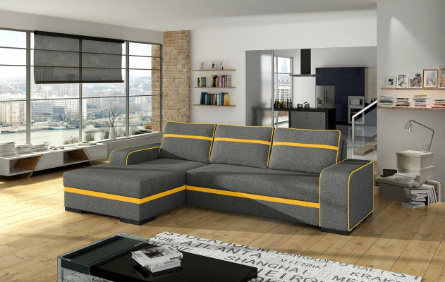 Sofa Schlafsofa mit Bettfunktion und Bettkasten - Ecksofa Couch, NEU im Sortiment